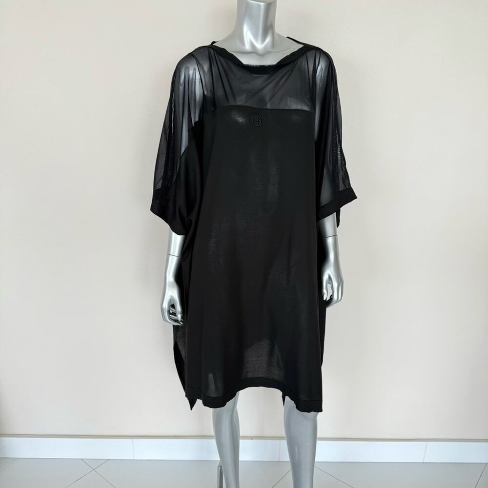 Giorgio Armani women cotton black tunic size L Authentic